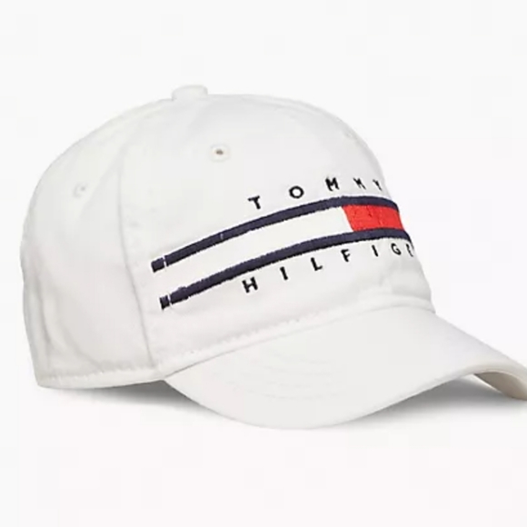 Tommy Hilfiger Kids’ Flag Stripe Logo Baseball Cap - Picture 2 of 3